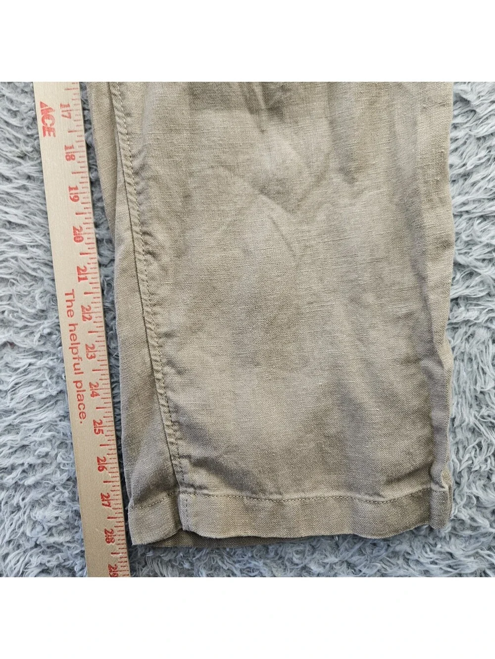 Caribbean Linen Pants Men 38x30 (Fits 34-38x28) Brown Drawstring Straight